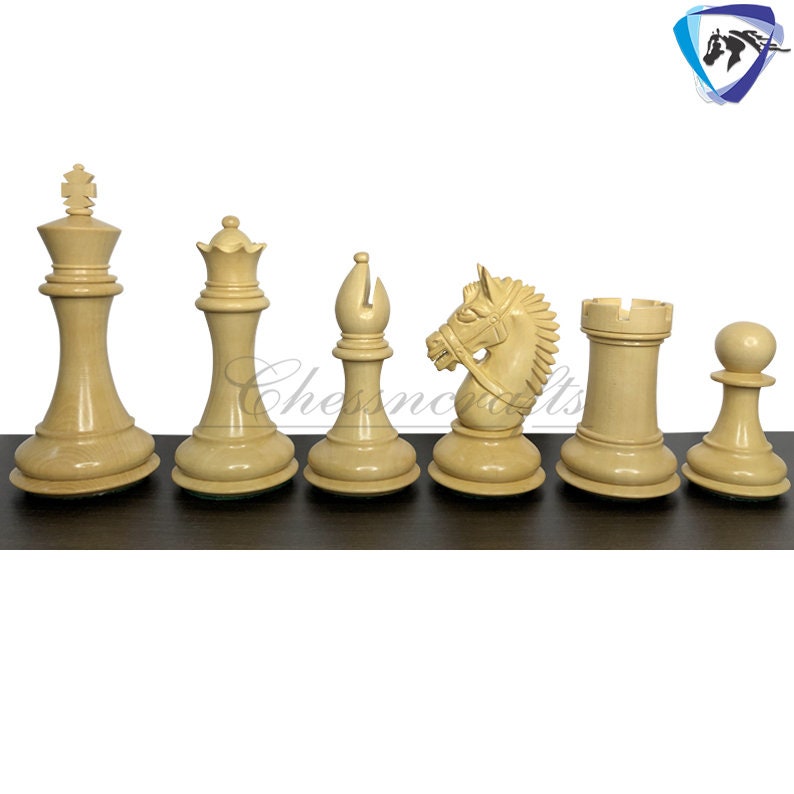 Chess Set COMBO of 4.1" Staunton Rose wood Chess Pieces EXCALIBUR Weighted with 19" Rosewood Chess board 2 Extra queens