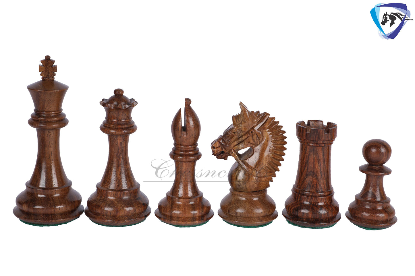4.1" Staunton Golden Rosewood Chess pieces set- EXCALIBUR- Sheeshamwood & boxwood + 21" Luxury Golden Rosewood chess board + Storage Box