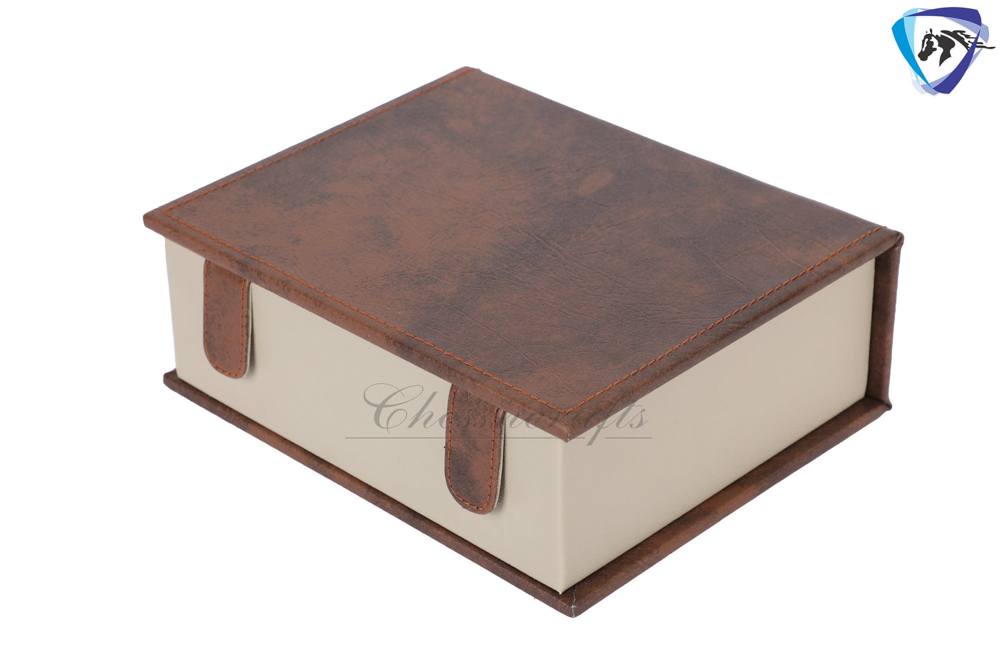Chess Storage Box Book Style For Chess pieces upto 4.2" King chessmen set- Handmade brown Leatherette / Christmas Gift/ Chess Gift