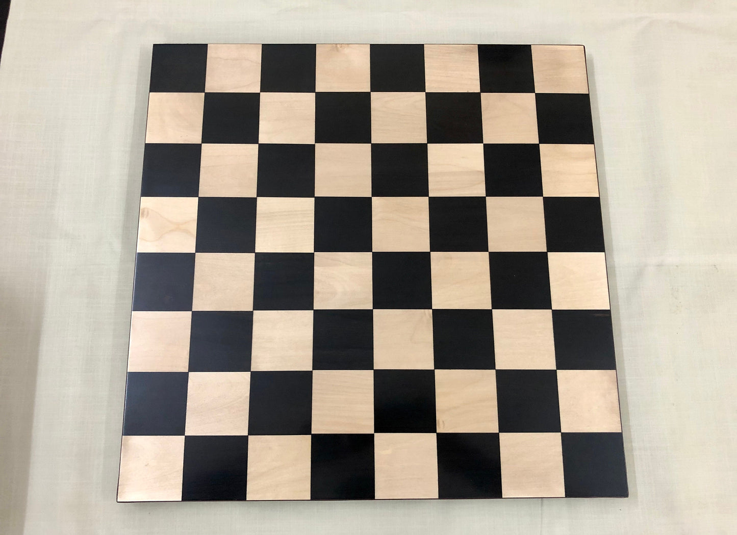 Borderless Chess Board 55mm Square in Ebonywood / Bud Rosewood & Maple wood , full board size: 17.5"x 17.5" Block Inlaid Squares.