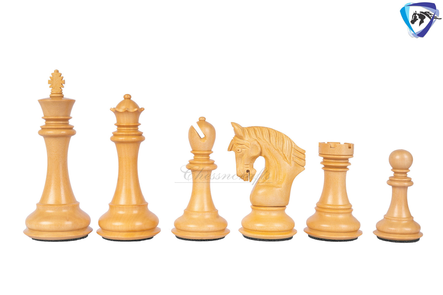 4.5" Staunton Ebony wood Chess pieces Set- CONTEMPORARY series + 23" Ebonywood chess board(60mm) with notations + Leatherette storage box
