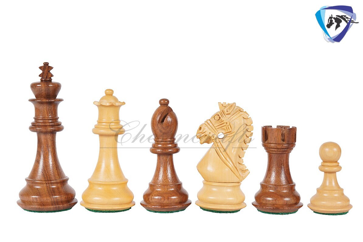 4" Rosewood Staunton chess pieces set BRIDLE SERIES Weighted + 21" Luxury Sheeshamwood Chess board