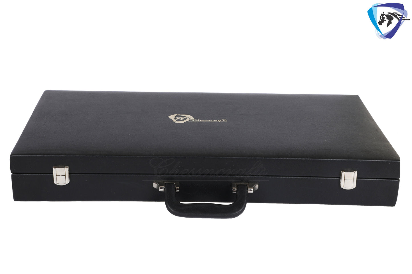 Leatherette Chess Set Briefcase Storage Box Coffer with Fixed Slots for 3.75" - 4" Pieces / Christmas Gift/ Chess Gift