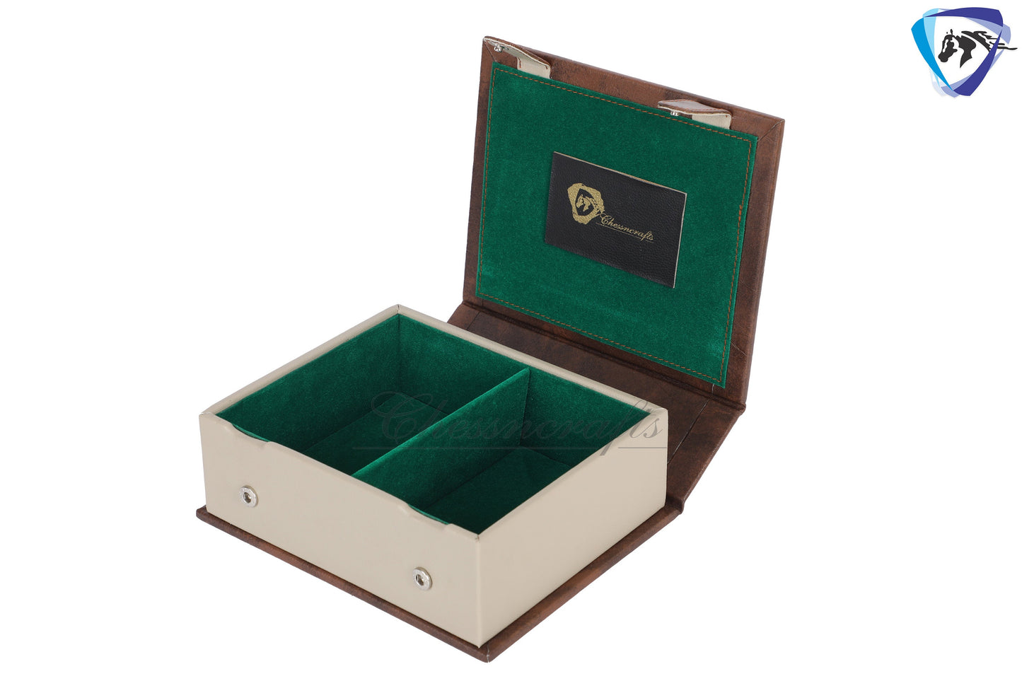 Chess Storage Box Book Style For Chess pieces upto 4.2" King chessmen set- Handmade brown Leatherette / Christmas Gift/ Chess Gift