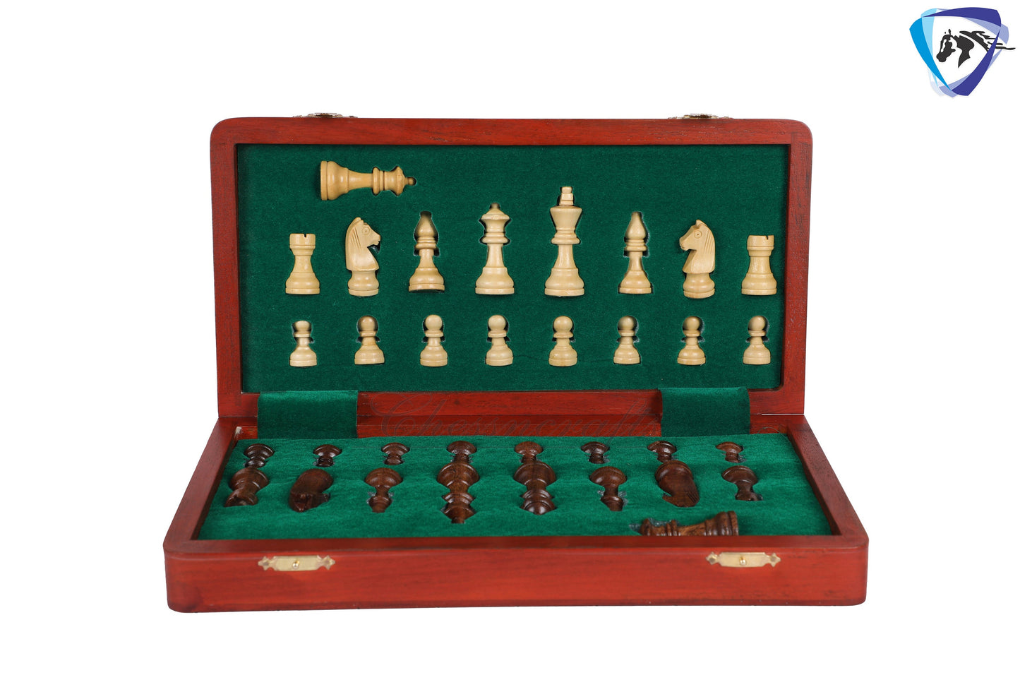 12" Folding Bud Rosewood Magnetic Travel Chess Bord set with Extra Queens-Notations & Leather bag | Storage | Chess Gift| SALE