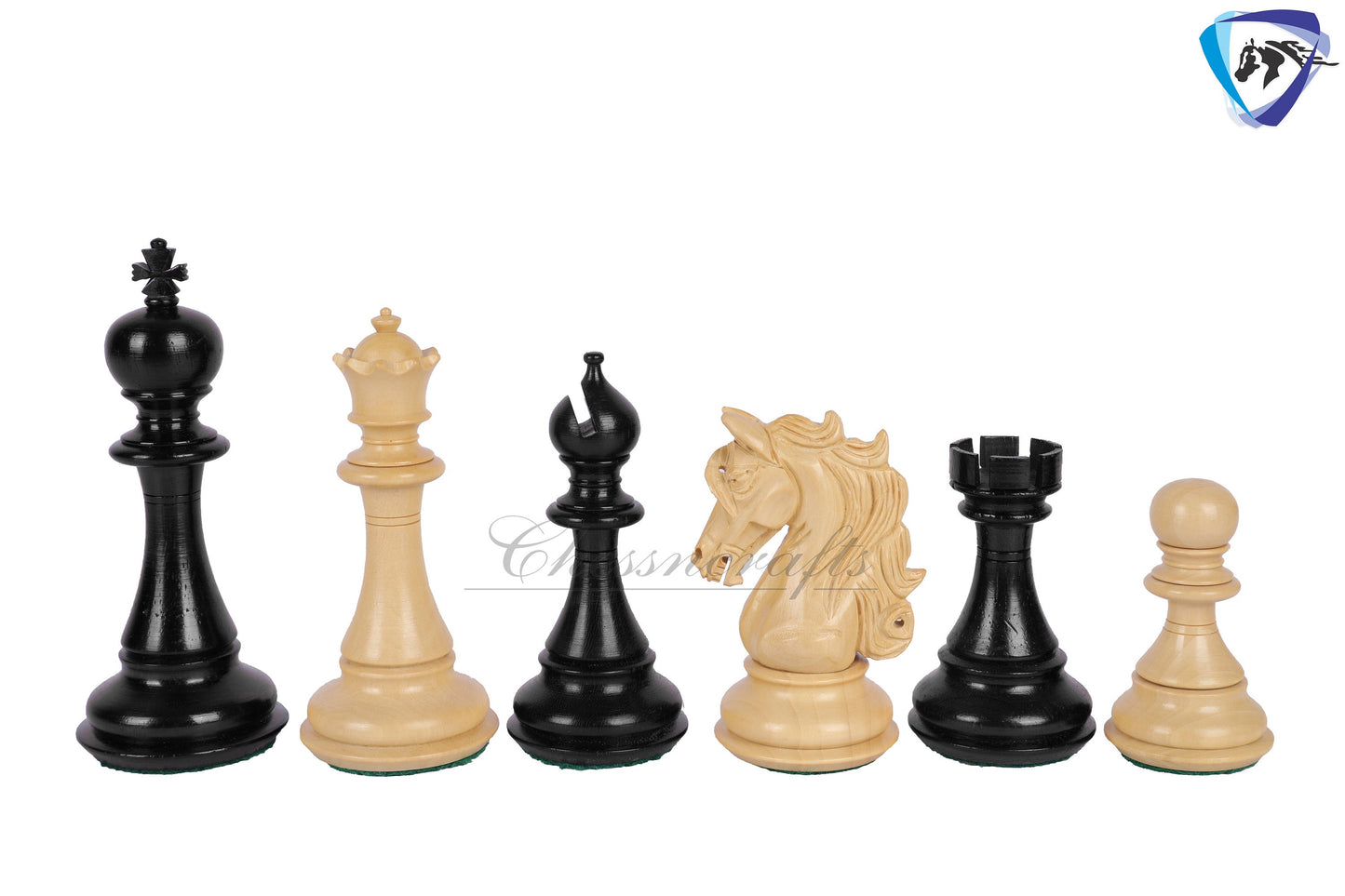 4.5" Luxury Staunton Ebony wood Chess pieces Set- SPARTAN series + 21" Ebonywood Chess board(55mm) + Leatherette Storage box for chess men