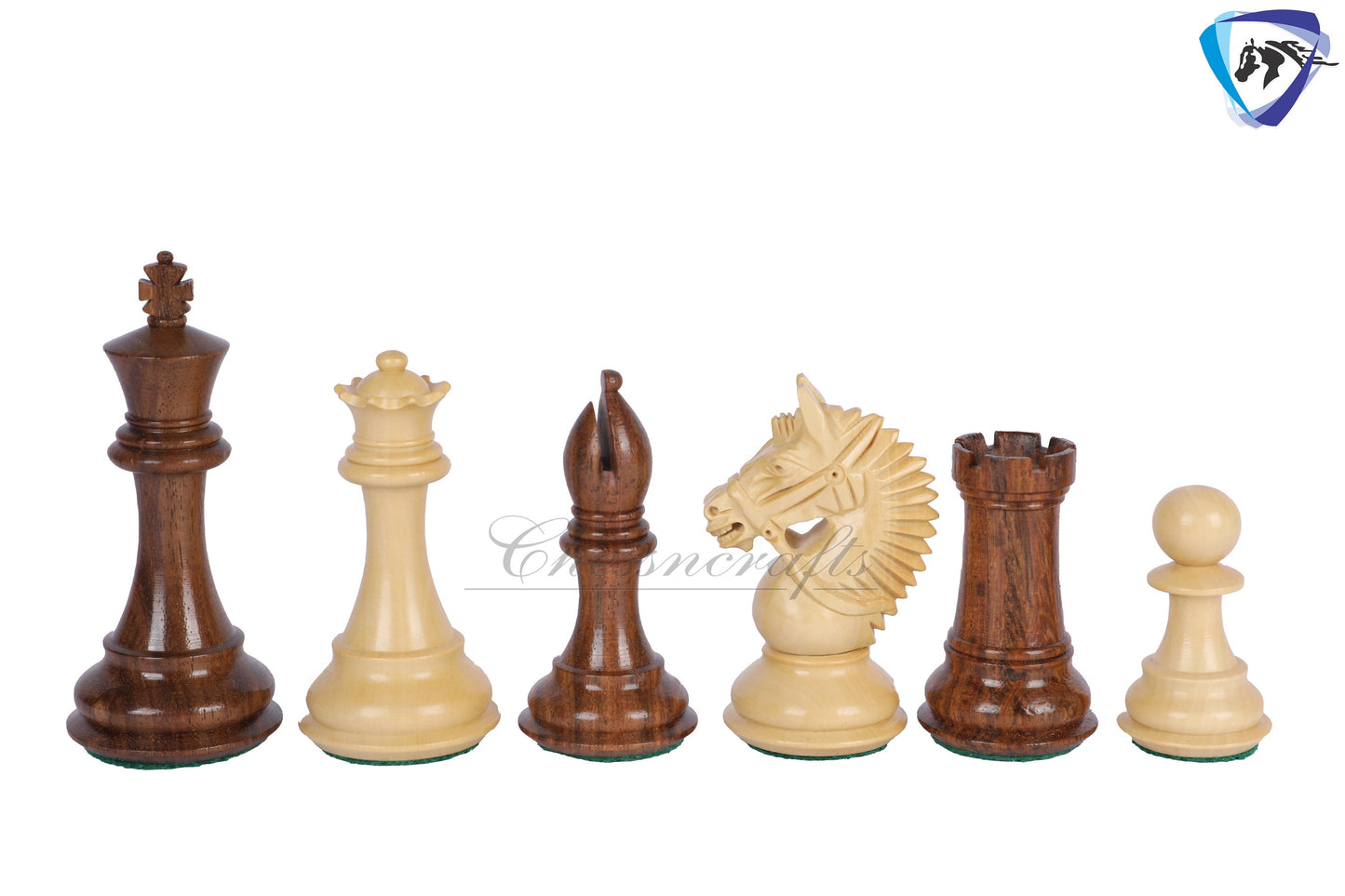 4.1" Staunton Golden Rosewood Chess pieces set- EXCALIBUR- Sheeshamwood & boxwood + 21" Luxury Golden Rosewood chess board + Storage Box