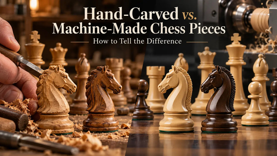Hand-Carved vs. Machine-Made Chess Pieces: How to Tell the Difference