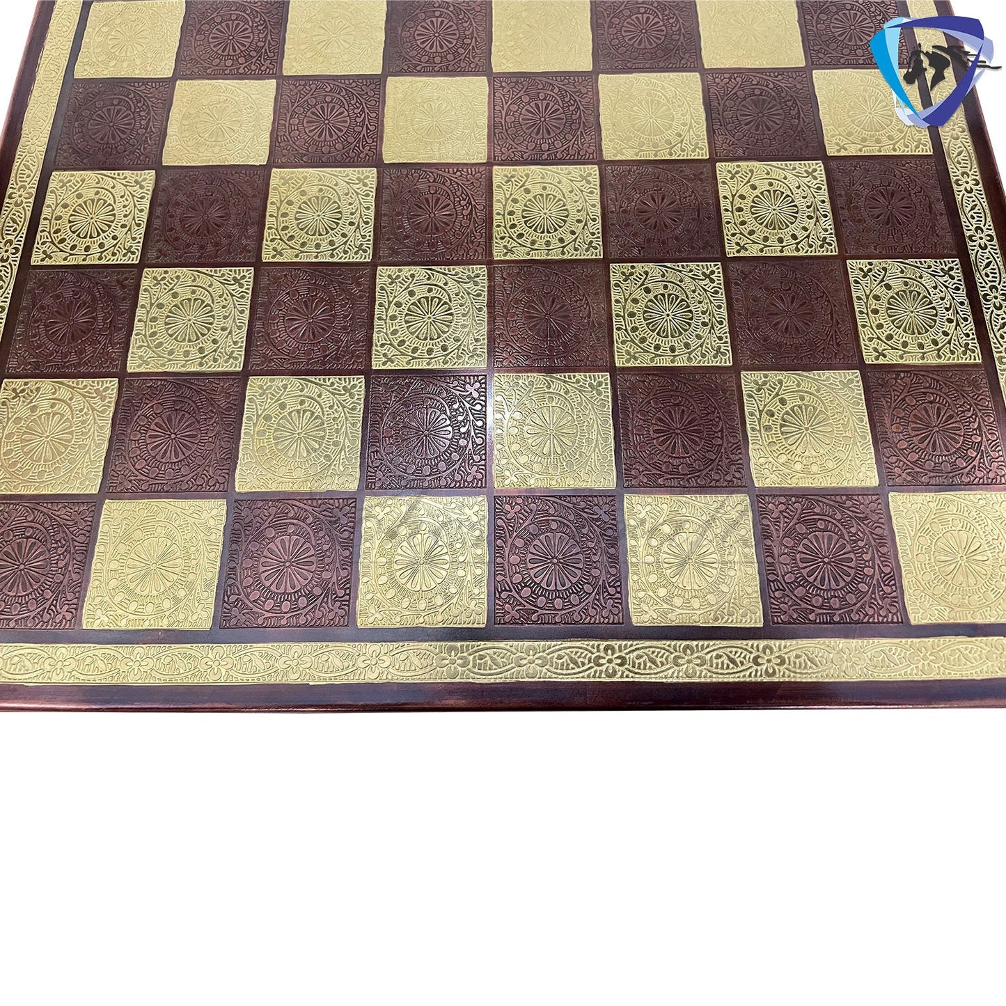14" Brass Chess set- THE BULLET SERIES chess men Carved with velvet storage box - Vintage antique set- Brass Chess board set | Gift for him.
