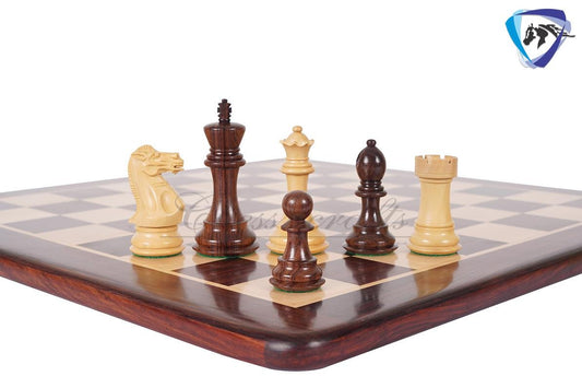 4.1" Staunton Chess Pieces Set Rosewood & Boxwood Ultimate series + 19" Rosewood Chess board(51mm) + Leather Storage Box