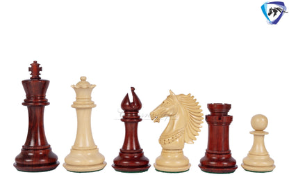 4.5" Bud Rosewood Staunton Chess pieces Set- CAVALIER Series + 23" Bud Rosewood Chess Board(sq-60mm) + Leather Storage Box