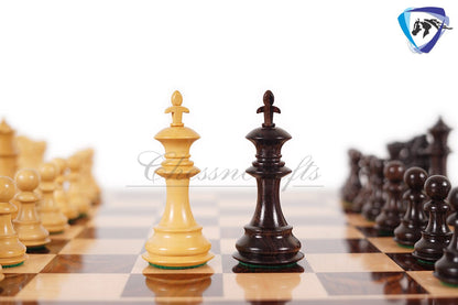 4" Royal Rosewood Staunton Chess pieces Set Weighted with Extra Queens, Hand Made chess pieces