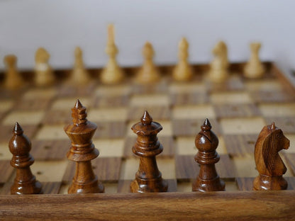 16" Blind chess set wooden Braille chess board set | 10" Blind Chess set | Braille Chess set | Chess for visually Impaired