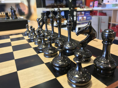 Brass Chess pieces set Modern classic Sleek luxury Collector series King: 3.75"