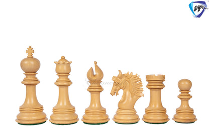 4.5" Luxury Staunton Ebonywood Chess pieces Set- PRISTINE Luxury- Triple Weighted + 23" Ebonywood Chess Board SQ:60mm + Leather Storage Box