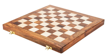 Wooden Chess pieces set - 4" DOME ARTISTIC Hand carved chess pieces in Ebonywood & Boxwood