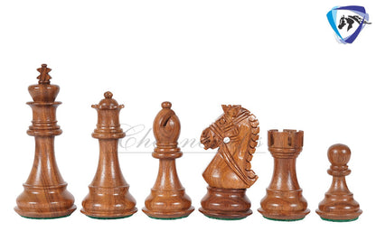 4" Rosewood Staunton chess pieces set BRIDLE SERIES Weighted + 21" Luxury Sheeshamwood Chess board