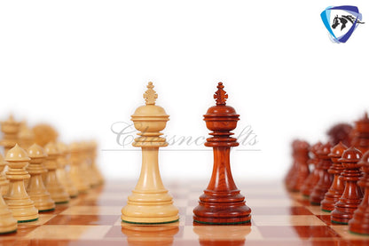 4.5" Staunton Bud Rosewood Chess pieces Set- CYRUS Series-Weighted -Extra queens + 21" Bud Rosewood chess Board + Storage Box COMBO