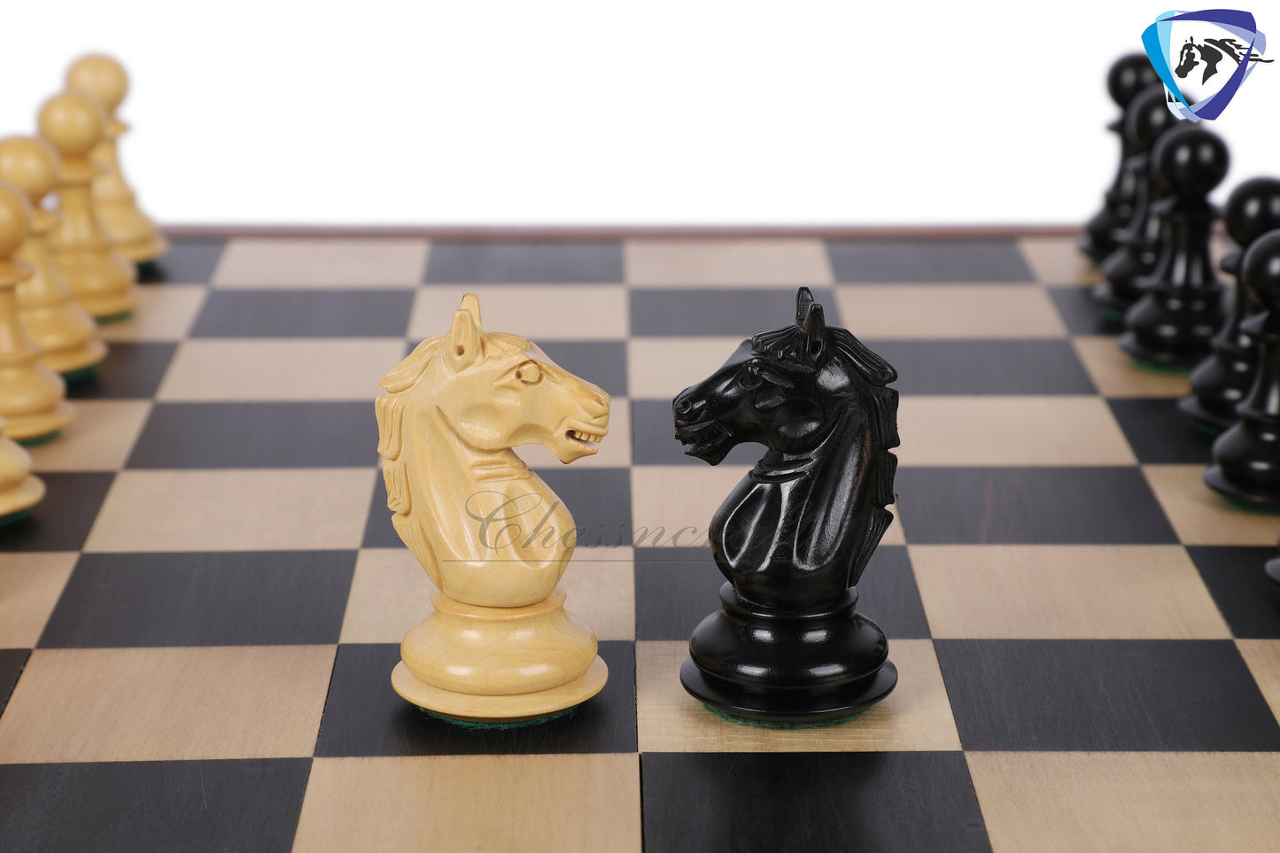 4" Alban Staunton Ebonywood & Boxwood Chess pieces Set Weighted 2 Extra queens- 4Q| chess gift| Christmas gift |