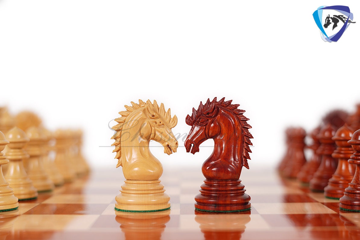 4.5" Staunton Bud Rosewood Chess pieces Set- CYRUS Series-Weighted -Extra queens + 21" Bud Rosewood chess Board + Storage Box COMBO