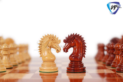4.5" Staunton Bud Rosewood Chess pieces Set- CYRUS Series-Weighted -Extra queens + 21" Bud Rosewood chess Board + Storage Box COMBO