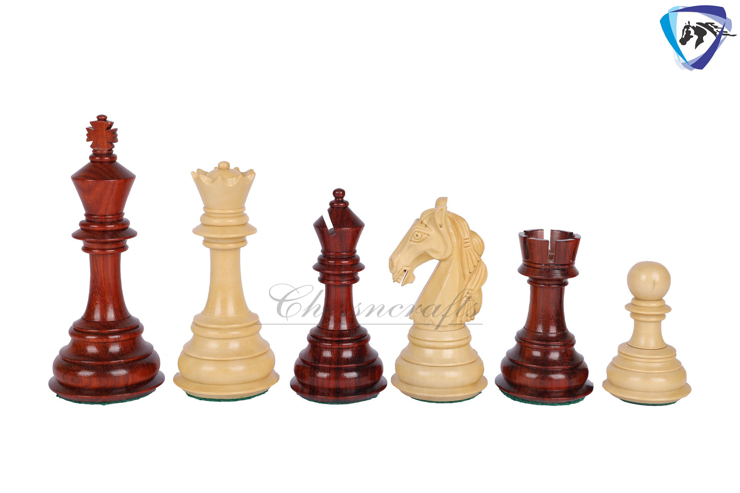 4.5" Luxury Staunton Bud Rosewood & Boxwood Chess pieces Set- COLUMBIAN Luxury- Triple Weighted 2 Extra queens- 4Q
