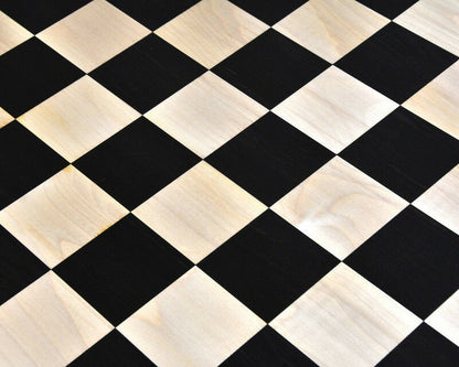 23" Ebony wood Chess board -TAPERED border with Notations made of Golden Rosewood- Handcrafted big size chess board inlaid squares 60mm