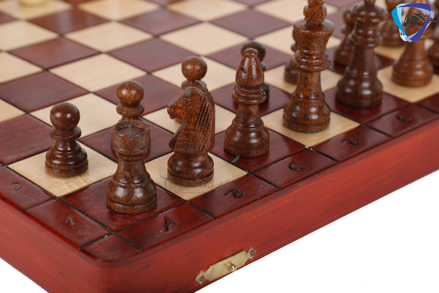 12" Folding Bud Rosewood Magnetic Travel Chess Bord set with Extra Queens-Notations & Leather bag | Storage | Chess Gift| SALE
