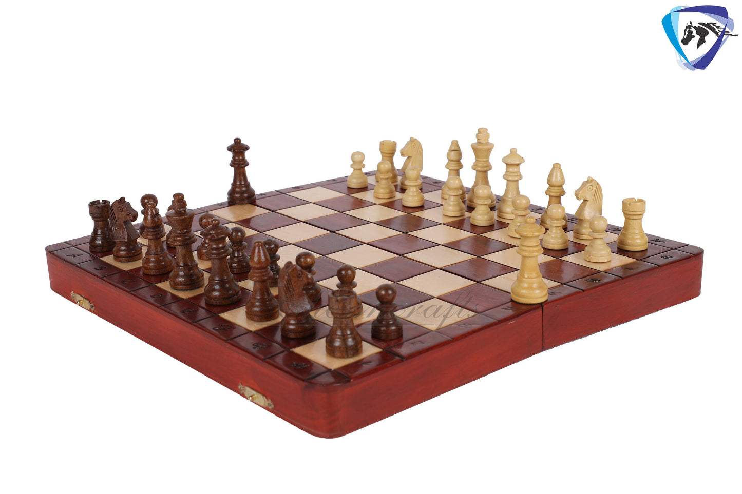 12" Folding Bud Rosewood Magnetic Travel Chess Bord set with Extra Queens-Notations & Leather bag | Storage | Chess Gift| SALE