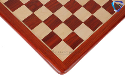21"Bud Rosewood(African Padauk) & Maple wood chess board Square: 55mm Rounded corners and edges Super fine smooth polish