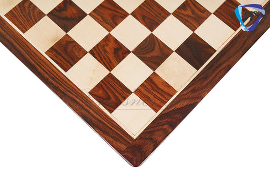 19" Rosewood & Maple wood chess board Square corners and edges Super fine smooth polish FIDE Chess board