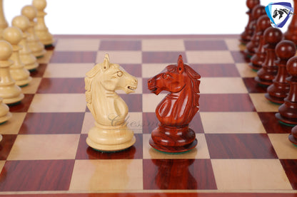 4" Alban Staunton Bud Rosewood & Boxwood Chess pieces Set Weighted 2 Extra queens- 4Q| chess gift| christmas gift |