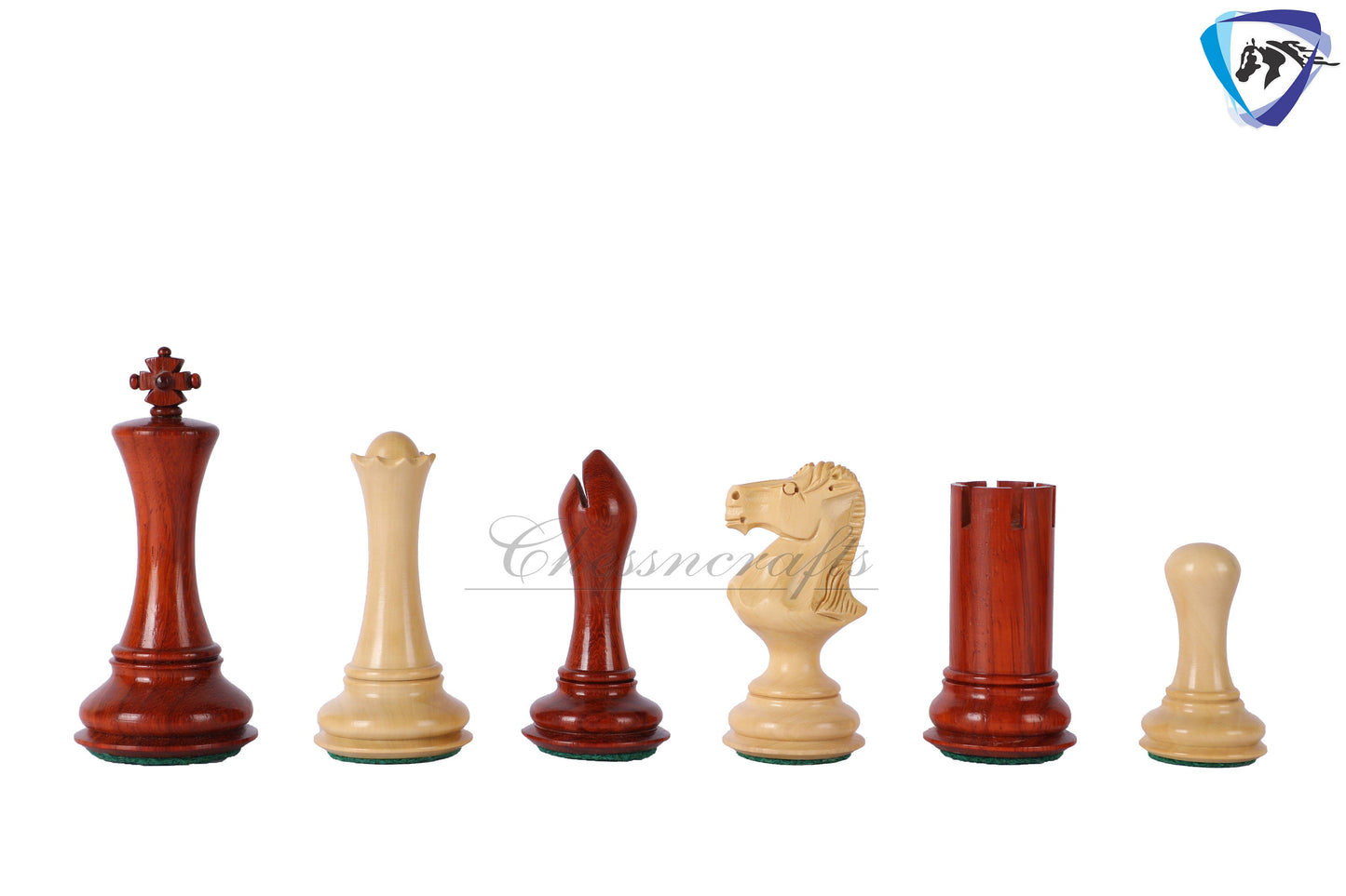 4" Bud Rosewood Staunton chess pieces set EMPIRE series + 19" Bud Rosewood Chess board(sq 51mm) + Leather Storage box for chess men