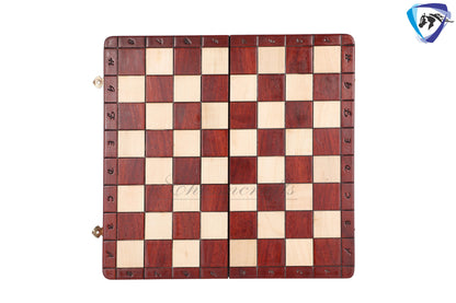 12" Folding Bud Rosewood Magnetic Travel Chess Bord set with Extra Queens-Notations & Leather bag | Storage | Chess Gift| SALE
