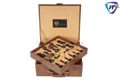 4.1" Staunton Chess Pieces Set Rosewood & Boxwood Ultimate series + 19" Rosewood Chess board(51mm) + Leather Storage Box