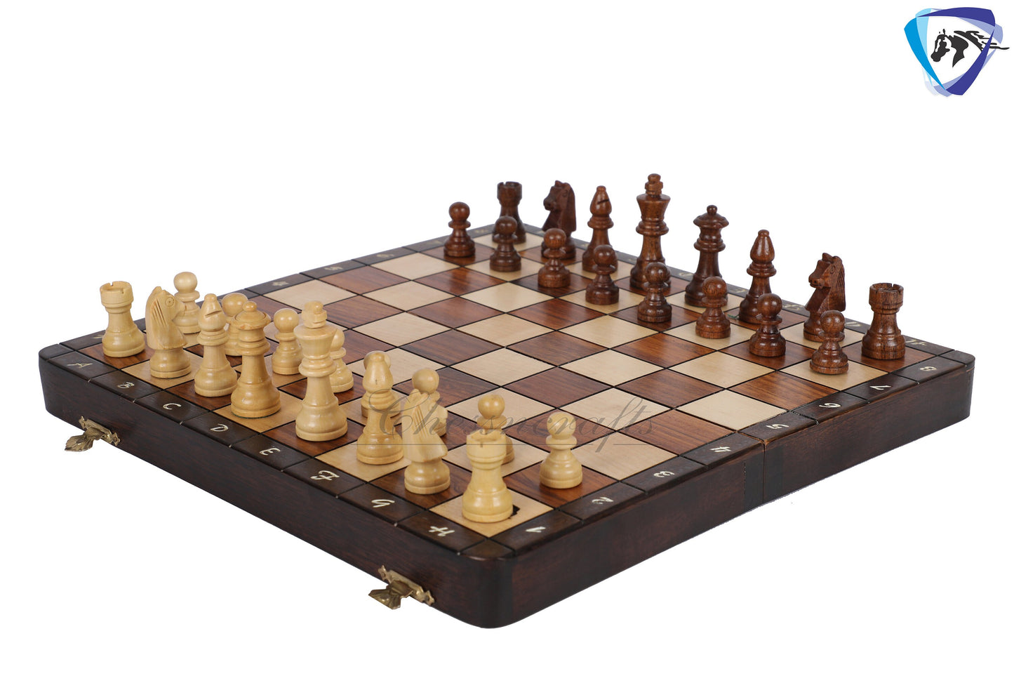 12" Folding wooden chess Magnetic Travel Chess Bord set with Extra Queens-Notations with storage bag | Antique look | BLACKFRIDAY SALE