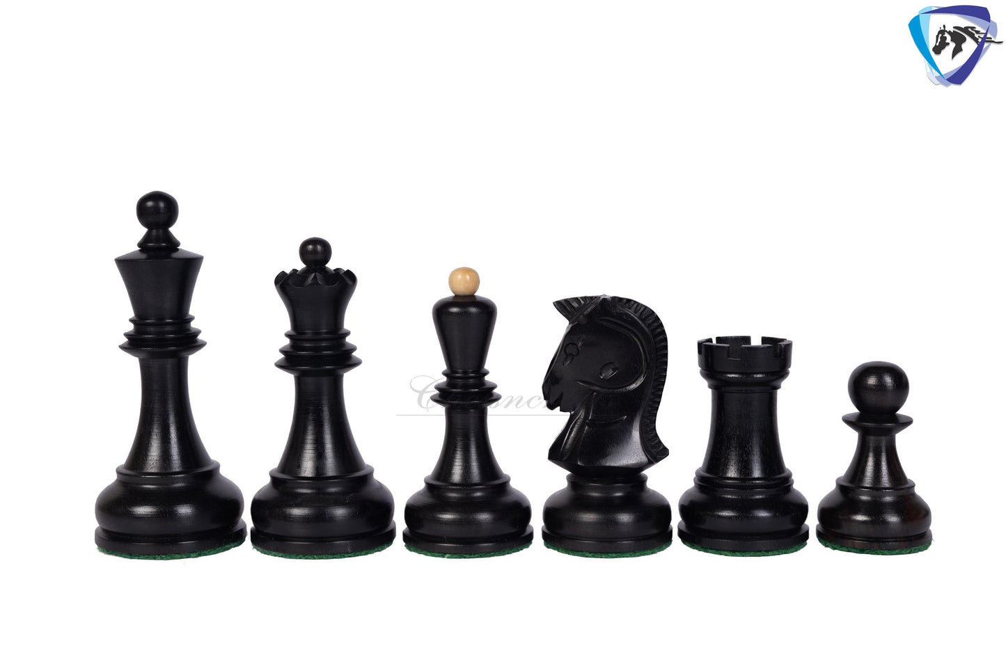 1950 Fischer Dubrovnik Ebonywood chess pieces set King-3.8" + 21" Ebonywood chess board(SQ:55MM) + Leather Storage box-Luxury