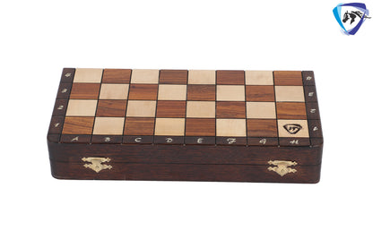 12" Folding wooden chess Magnetic Travel Chess Bord set with Extra Queens-Notations with storage bag | Antique look | BLACKFRIDAY SALE