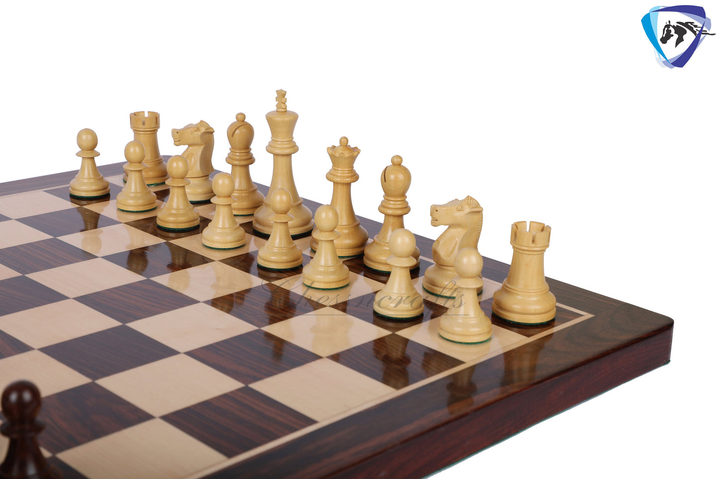 3.75" Fischer-Spassky Chess Pieces set in Dark Rosewood & Boxwood 1972 World Championship Chessmen - Weighted -2 Extra queens | chess gift|