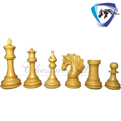 4.2" Luxury Staunton Chess Pieces Set in Rosewood(Dark grain) & Boxwood- MAYFAIR Triple Weighted w/ 2 Extra queens- 4Q