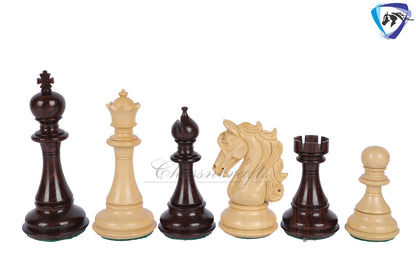 4.5" Luxury Staunton Rosewood Chess pieces Set- SPARTAN series + 21" Rosewood chess board(55MM) + Leatherette storage box for chess men