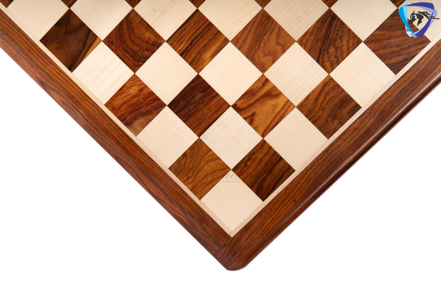 17" wooden(sheesham) flat chess board Rounded corners and edges Super fine smooth polish- Golden Rosewood & Maplewood.