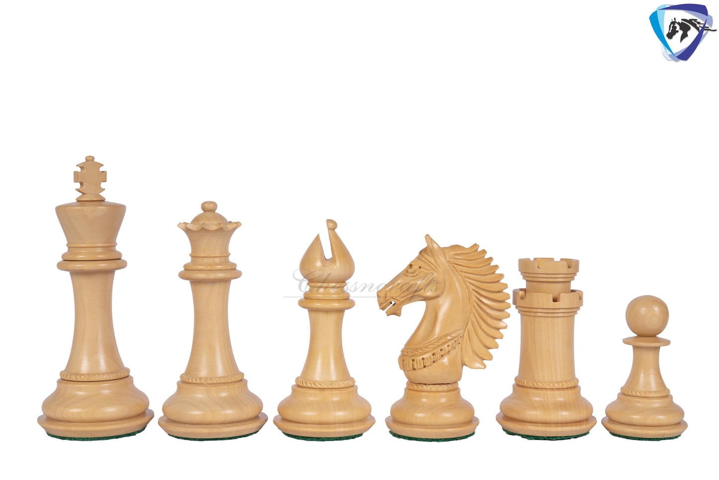 4.5" Ebonywood Staunton Chess pieces Set- CAVALIER Series + 23" Ebony wood Chess Board(sq-60mm) + Leather Storage Box