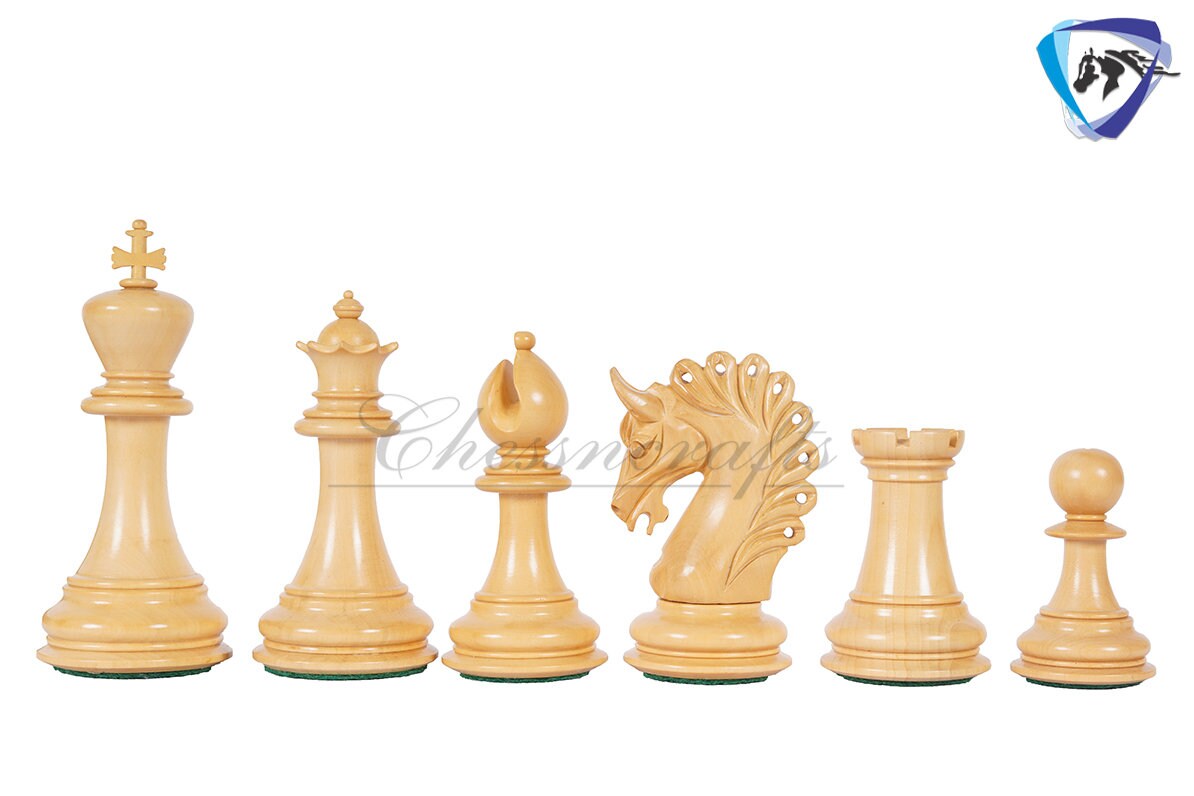 4.5" Luxury Staunton Chess Pieces Set in Bud Rosewood(Padauk)- ARTHUR series + 21" Bud Rosewood chess Board + Leatherette Storage box