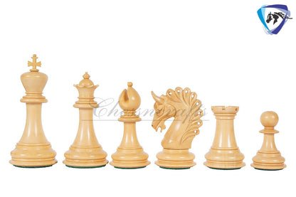 4.5" Luxury Staunton Chess Pieces Set in Bud Rosewood(Padauk)- ARTHUR series + 21" Bud Rosewood chess Board + Leatherette Storage box
