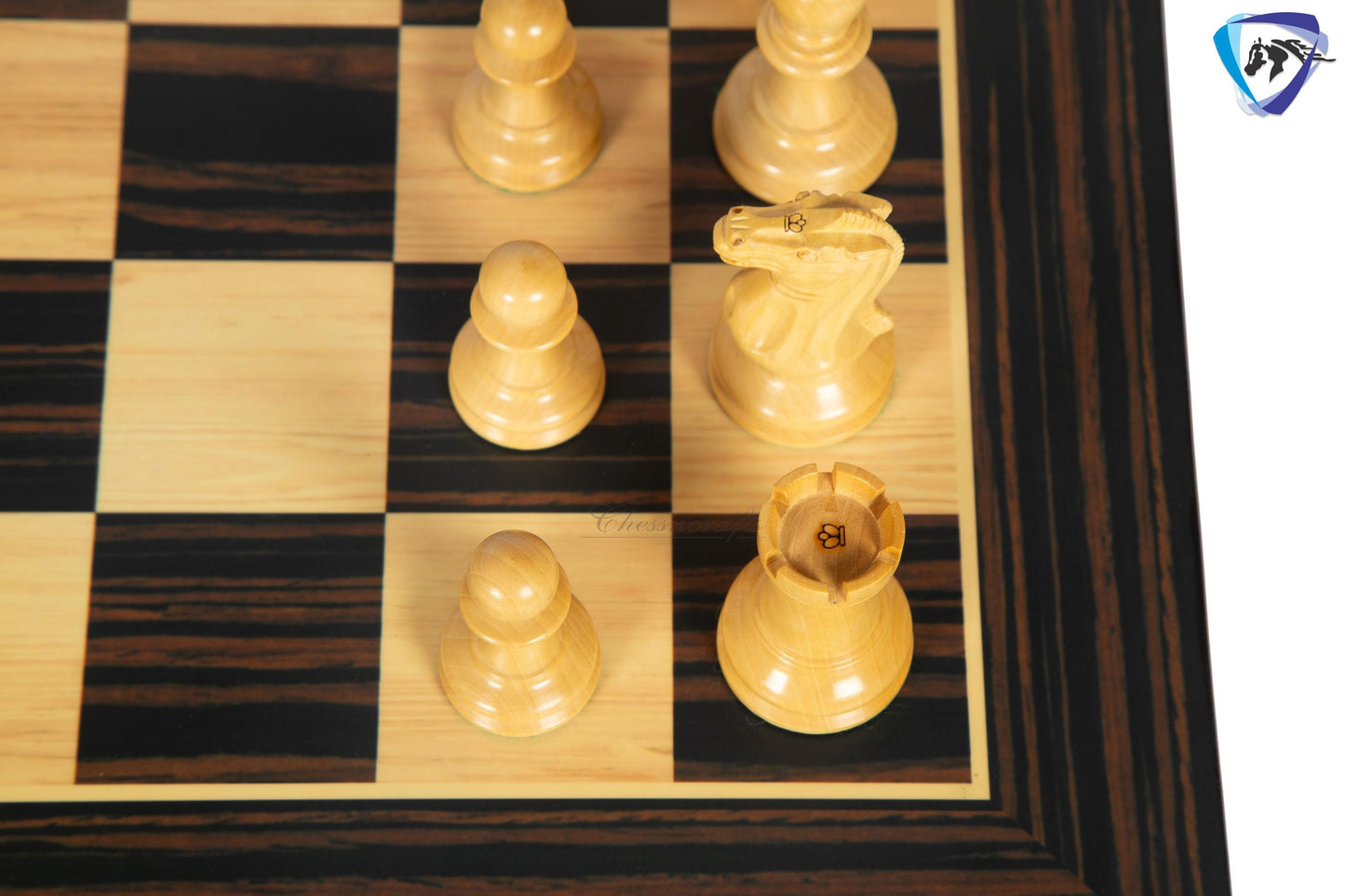 3.75" Staunton Chess Pieces Set 1849 Reproduced in Bud Rosewood & Boxwood + 21" Ebony look chess board(sq 55mm) + Leather Storage box