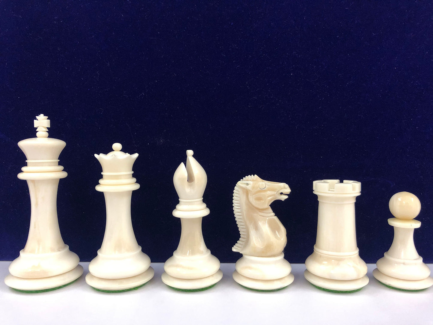 1849 Reproduced COOKE JACQUES chess Pieces set Camel Bone Staunton king 3.75" hand carved unique collector vintage chess pieces