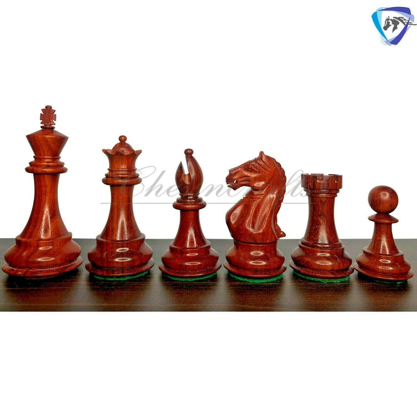 4" Staunton Bud Rosewood/ Padauk Chess pieces Set- Fierce Knight- Weighted 2 Extra queens- wood options - Golden Rosewood & Rosewood