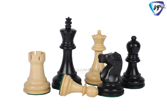3.75" Fischer-Spassky Chess Pieces set in  Ebonized Boxwood 1972 World Championship Chessmen - Weighted -2 Extra queens 4Q| chess gift|
