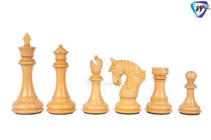4.5" Staunton Bud Rosewood Chess pieces Set- CONTEMPORARY series + 23" Bud Rosewood Chess board(60mm)  + Leatherette storage box